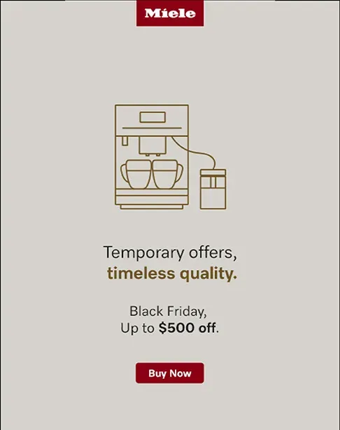 Miele Black Friday Up to $500 Off